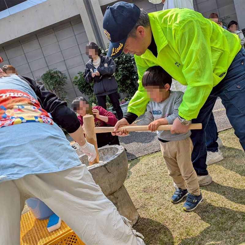こども食堂支援 もちつき